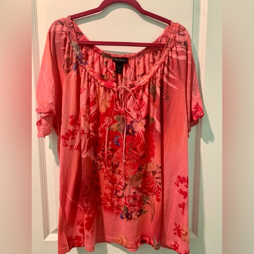 Lane Bryant Pink Floral Women's Top 22/24